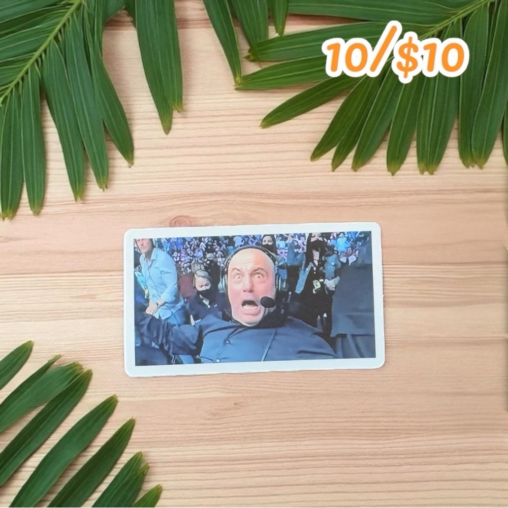 Joe Rogan UFC Reaction Meme Sticker – 2 1/2”